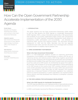 How Can the Open Government Partnership Accelerate
