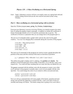 Mass oscillating on a horizontal spring with no friction
