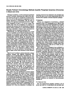 Broadly Pertinent Chronobiology Methods Quantify Phosphate