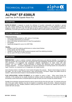 ALPHA® EF-8300LR Technical Bulletin