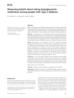 Measuring beliefs about taking hypoglycaemic medication among
