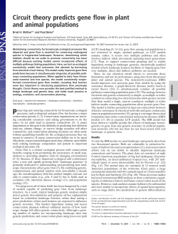 Circuit theory predicts gene flow in plant and