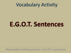 EGOT Sentences