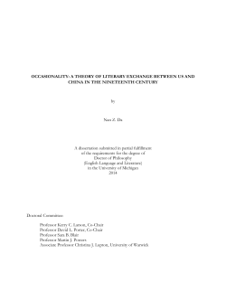 OCCASIONALITY: A THEORY OF LITERARY