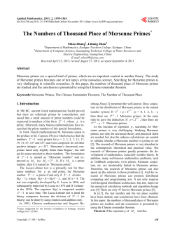 The Numbers of Thousand Place of Mersenne Primes