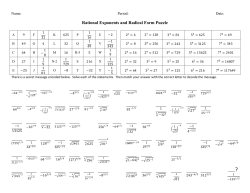 Rational Exponents and Radical Form Puzzle