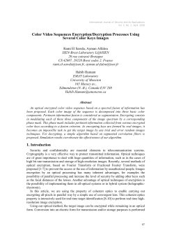 Color Video Sequences Encryption/Decryption Processes