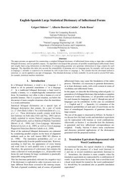 English-Spanish Large Statistical Dictionary of
