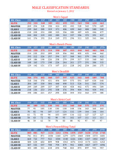 male classification standards