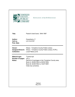 Index (by surname) - Tompkins County Public Library