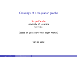 Crossings of near-planar graphs