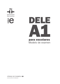 Modelo de examen DELE A1 para escolares
