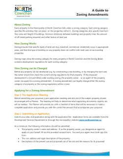 A Guide to Zoning Amendments - Municipality of North Cowichan