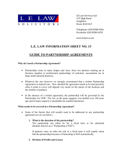 Guide to Partnership Agreements