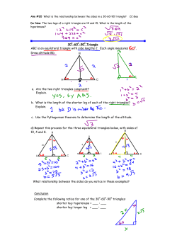 300-600-900 Triangle ABC is an equilateral triangle with side