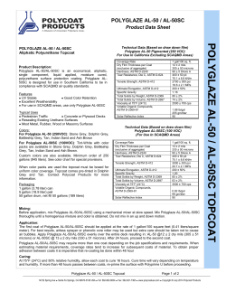 POL Y G LAZE AL -50 / AL -50 SC TOP C OAT