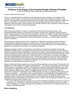 Evidence of the Design of the Universe through Anthropic Principles