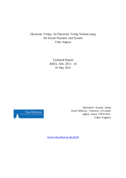Electronic Voting - Mathematics