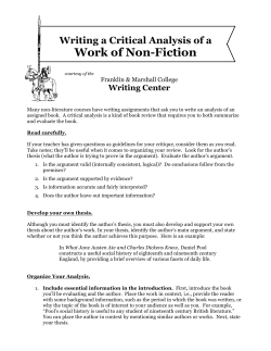 Work of Non-Fiction