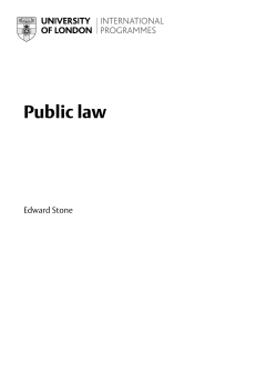 Public law - University of London International Programmes