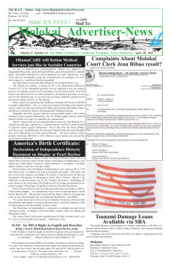 MAN 4-20-11 - Molokai Advertiser-News
