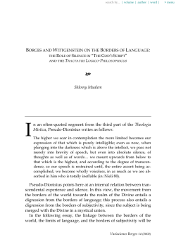 Borges and Wittgenstein on the Borders of Language