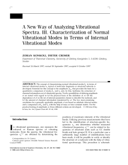A new way of analyzing vibrational spectra. III. Characterization of