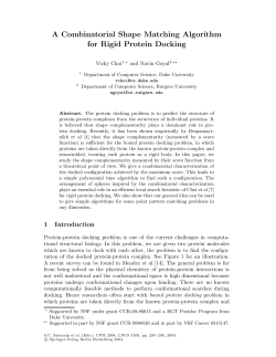 A Combinatorial Shape Matching Algorithm for Rigid Protein Docking