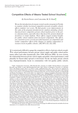 Competitive Effects of Means-Tested School Vouchers<xref ref