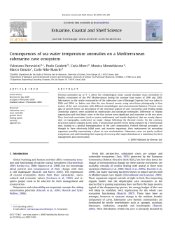 Consequences of sea water temperature anomalies on