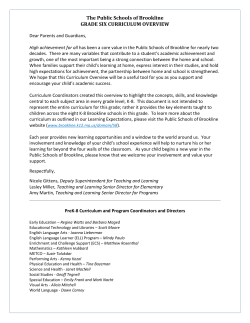 2016 Grade 6 Curriculum Overview_FINAL