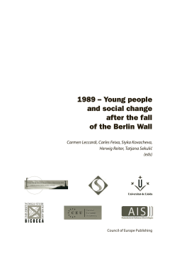 1989 &ndash; Young people and social change after the fall of the Berlin Wall