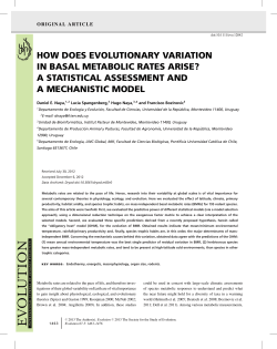 how does evolutionary variation in basal metabolic rates arise a