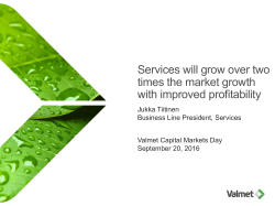 Services will grow over two times the market growth with