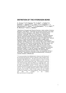 definition of the hydrogen bond - Inorganic and Physical Chemistry