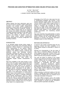 process and aeration optimization using online off