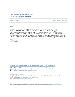 The Evolution of Feminism in India through Women Writers of the
