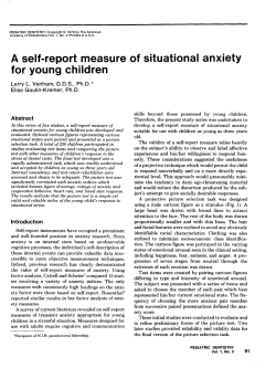 A self-report measure of situational anxiety for young children