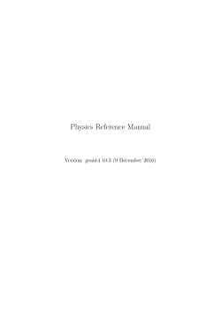 Physics Reference Manual
