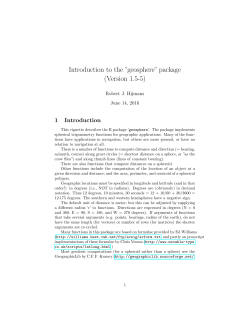 Introduction to the &rdquo;geosphere&rdquo; package (Version 1.5-5)