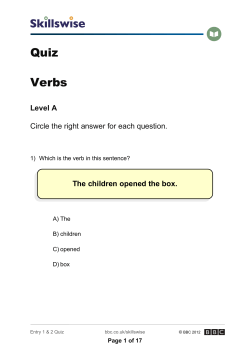 Quiz Verbs