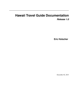 Hawaii Travel Guide Documentation