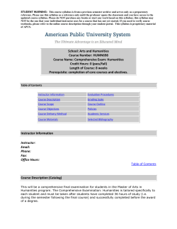 Archived Course Syllabi here