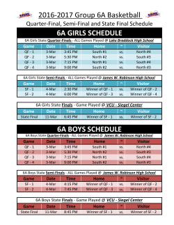 6A BOYS SCHEDULE 2016-2017 Group 6A Basketball 6A GIRLS
