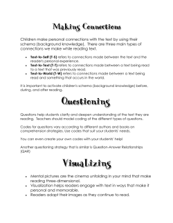 Children make personal connections with the text by using their