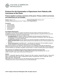 Protocol for the Examination of Specimens from Patients with