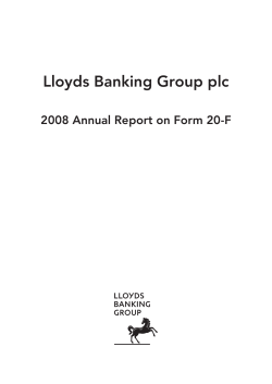 Form 20F - Lloyds Banking Group