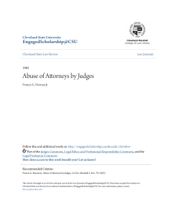Abuse of Attorneys by Judges