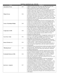 Significant Antebellum Events: 1845