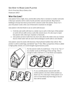 SEE HOW TO MAKE LIME PLASTER WHY USE LIME?